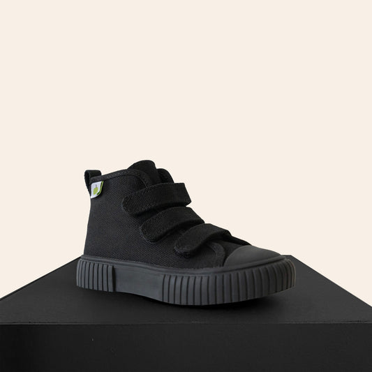 Organic Cotton High Top Sneaker - Black