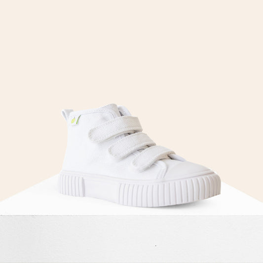 Organic Cotton High Top Sneaker - White