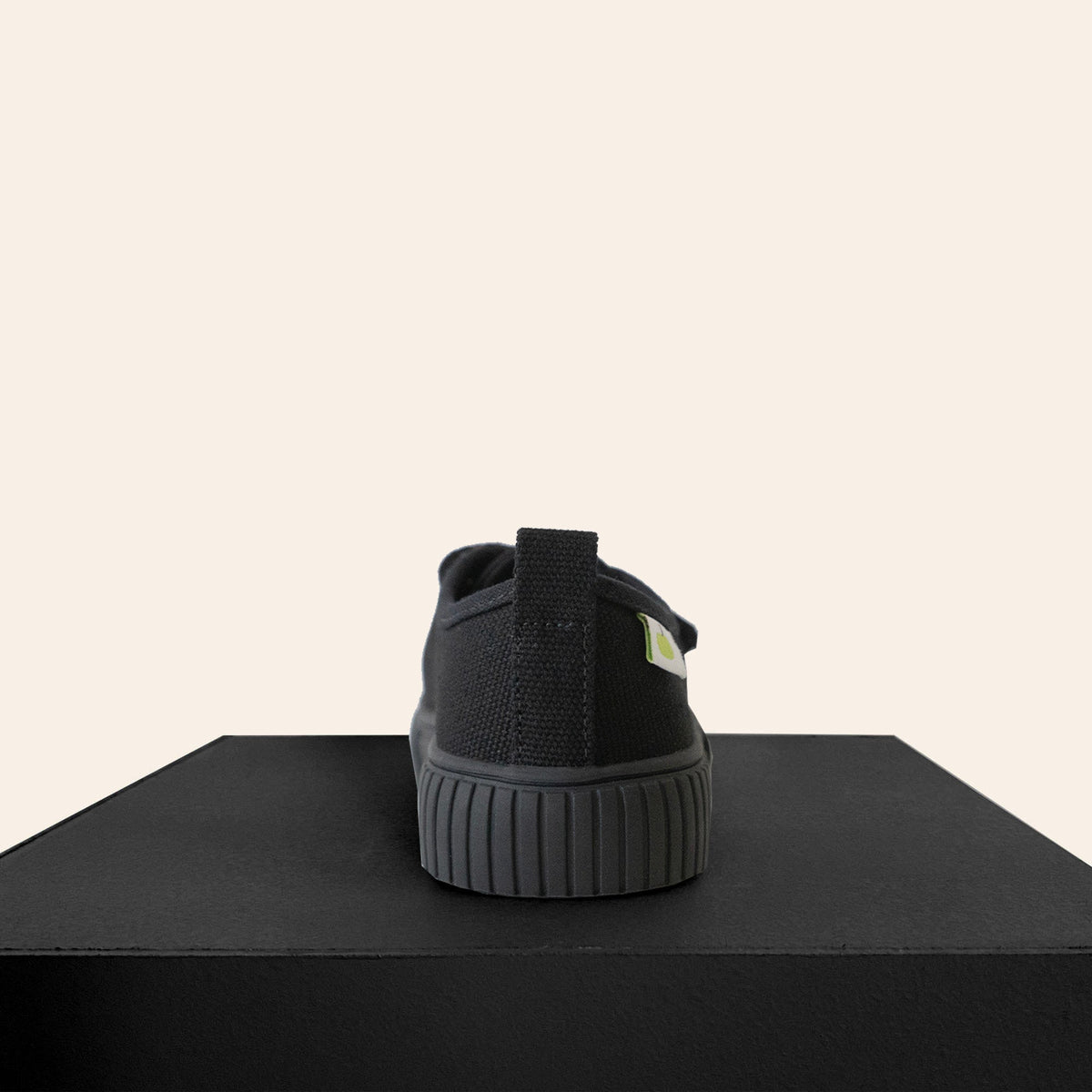 Organic Cotton Low Top Sneaker - Black