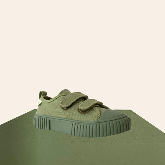 Organic Cotton Low Top Sneaker - Khaki
