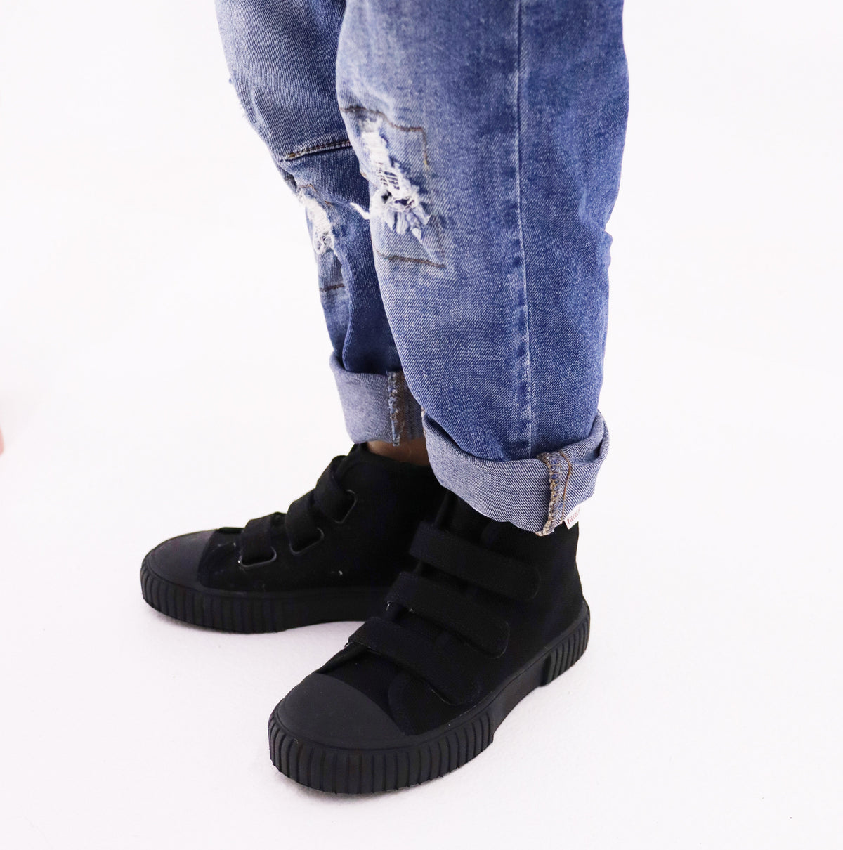 Organic Cotton High Top Sneaker - Black