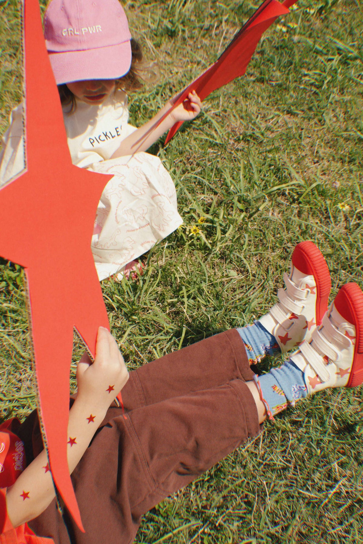 By Billie X Piccolini High Top Sneaker - Red Star