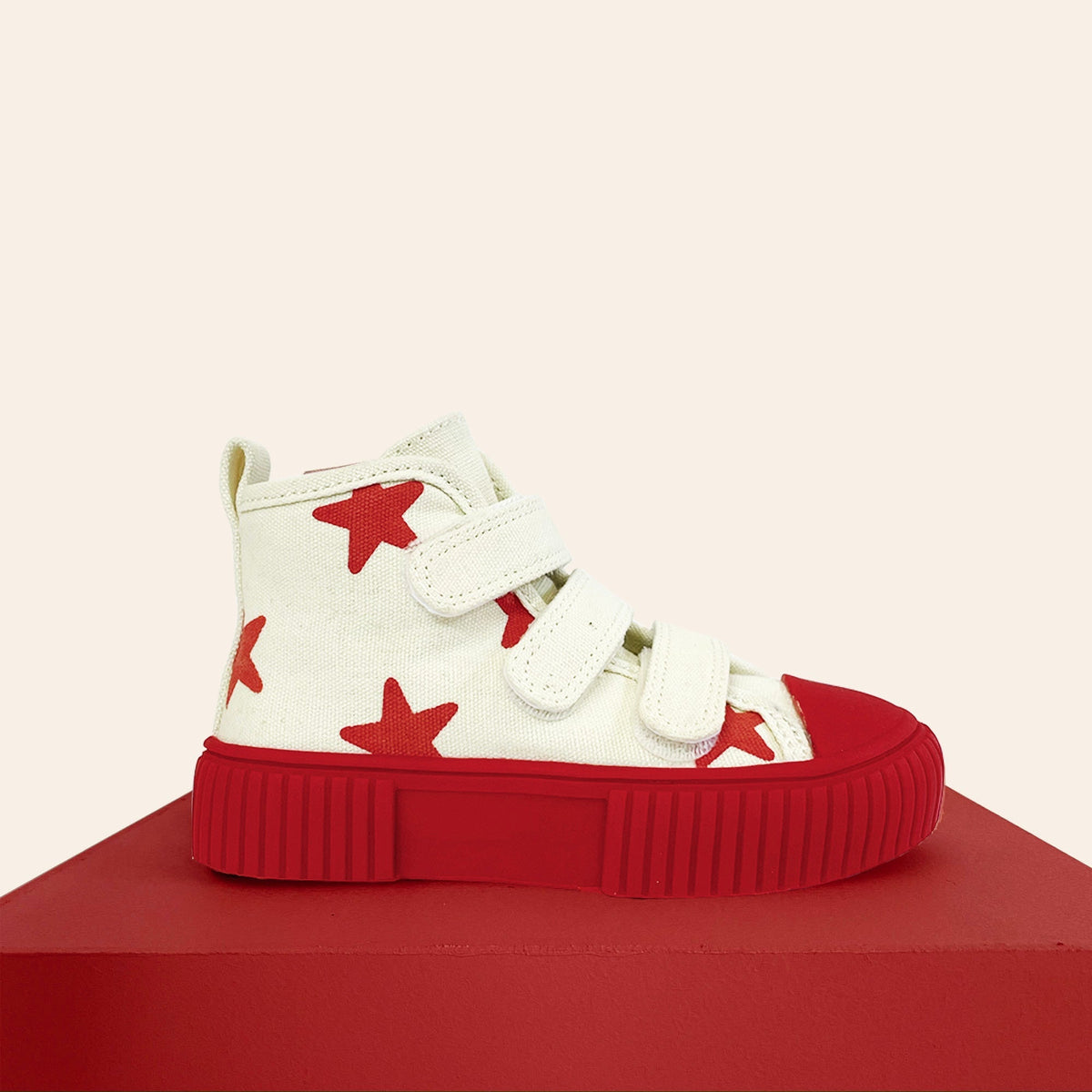 By Billie X Piccolini High Top Sneaker - Red Star