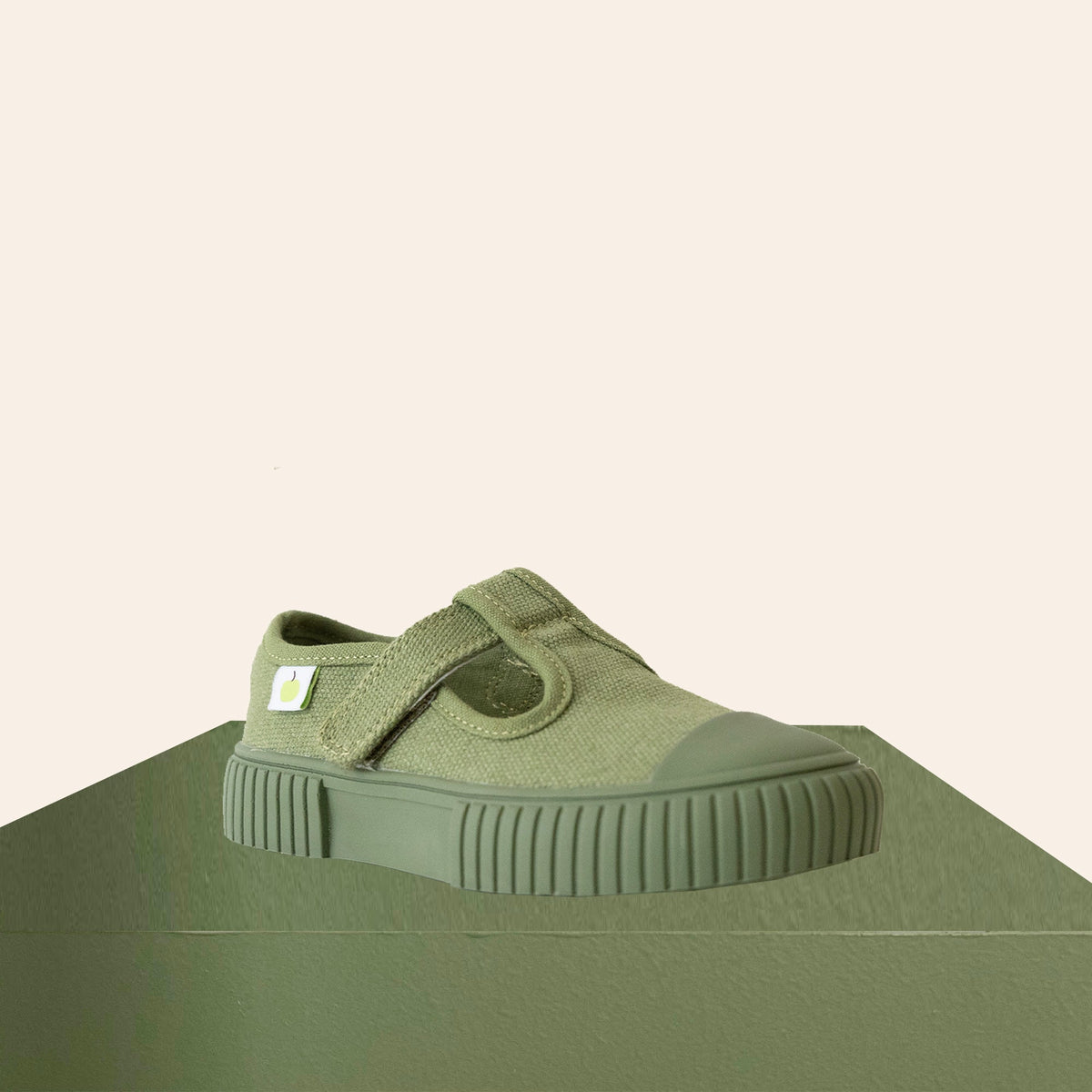 Organic Cotton Mary Jane - Khaki
