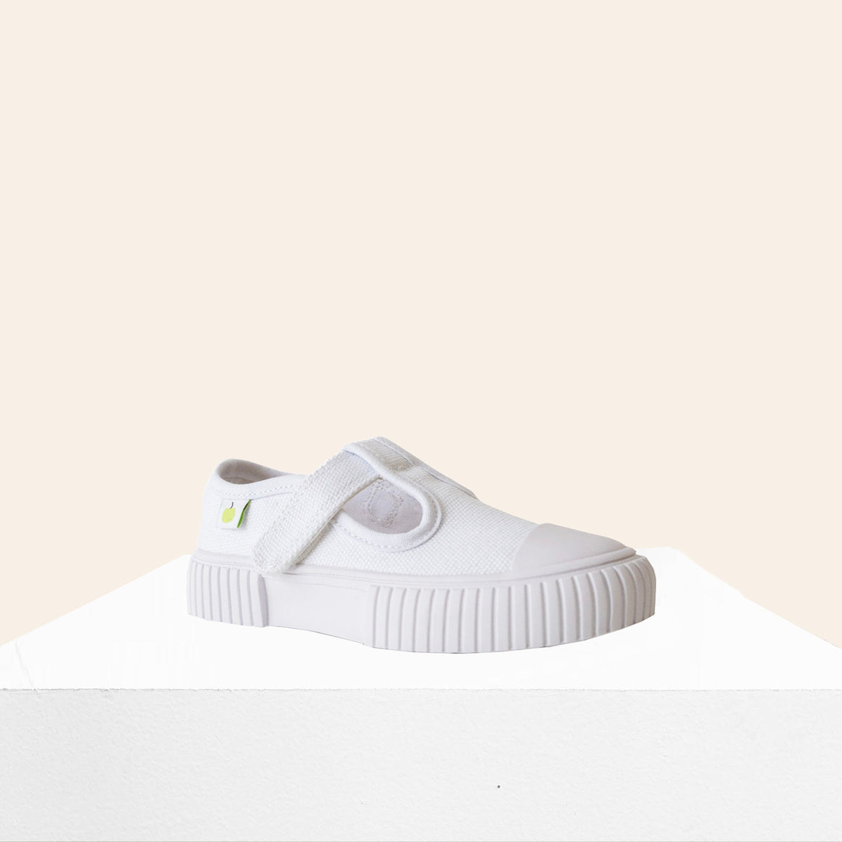 Organic Cotton Mary Jane - White